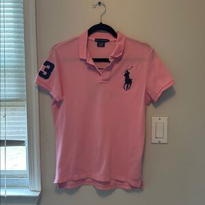 Ralph Lauren Pink Polo with Navy Accents
